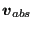 $ \boldsymbol{v}_{abs}$