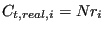 $ C_{t,real,i}=N r_i$